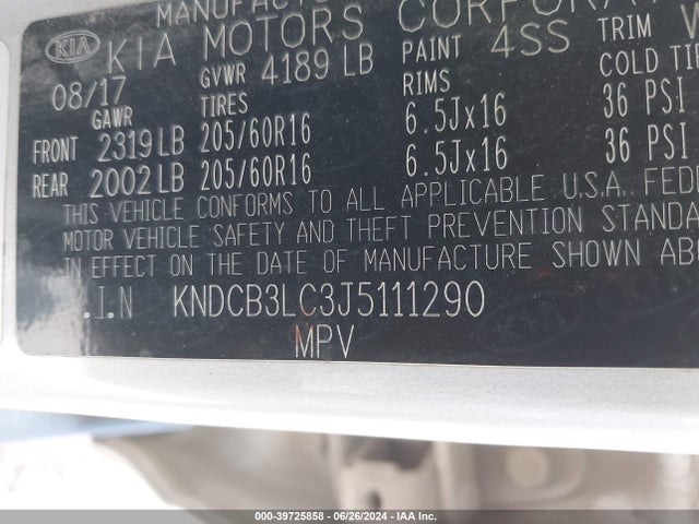 KIA NIRO LX 2018 KNDCB3LC3J5111290 Image 9
