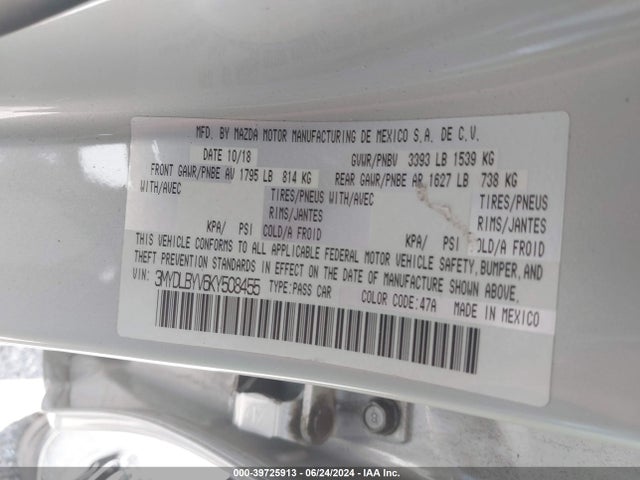Toyota YARIS L 2019 3MYDLBYV6KY508455 Image 9
