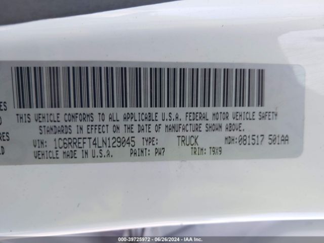 1C6RREFT4LN129045 RAM 1500 Lone Star  4x2 5'7 Box