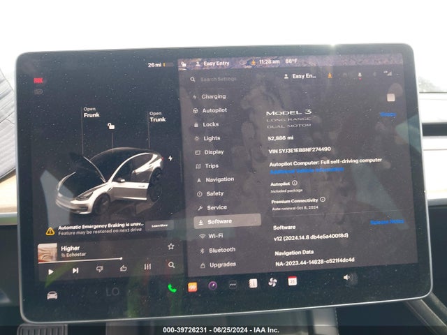 Tesla Model 3 Long Range Dual Motor All-wheel Drive 2022 5YJ3E1EB8NF274490 Image 18