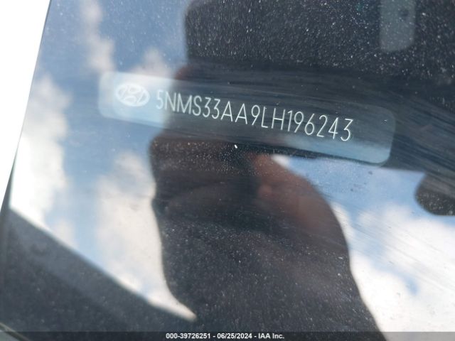 5NMS33AA9LH196243 Hyundai Santa Fe Sel 2.0t