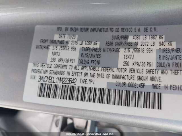 3MVDMBCL1MM223642 Mazda Cx-30 Preferred