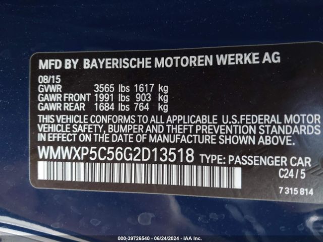 WMWXP5C56G2D13518 Mini Hardtop Cooper