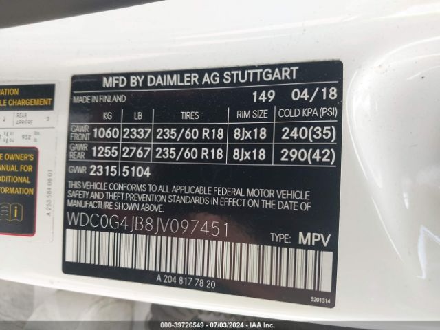 WDC0G4JB8JV097451 Mercedes-Benz GLC 300