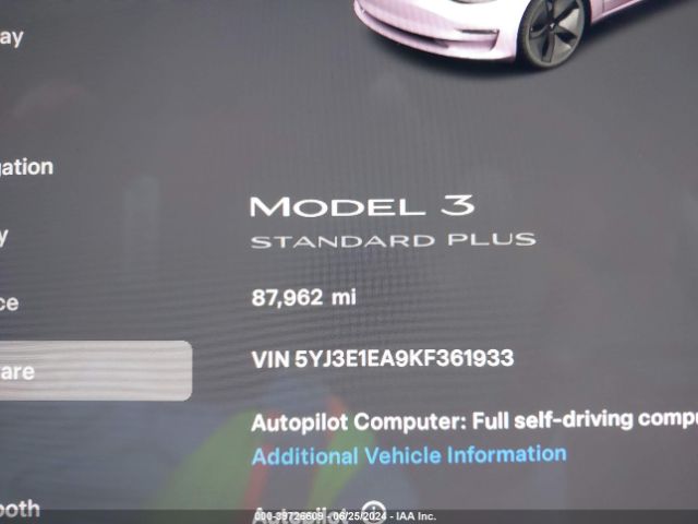 5YJ3E1EA9KF361933 Tesla Model 3 Long Range/mid Range/standard Range/standard Range Plus