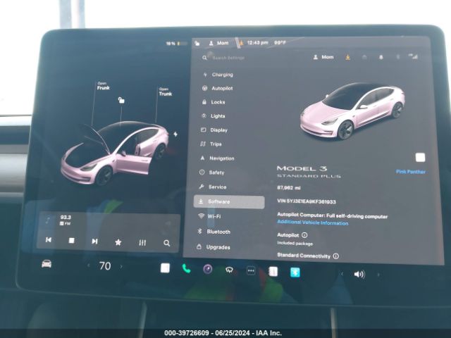 5YJ3E1EA9KF361933 Tesla Model 3 Long Range/mid Range/standard Range/standard Range Plus