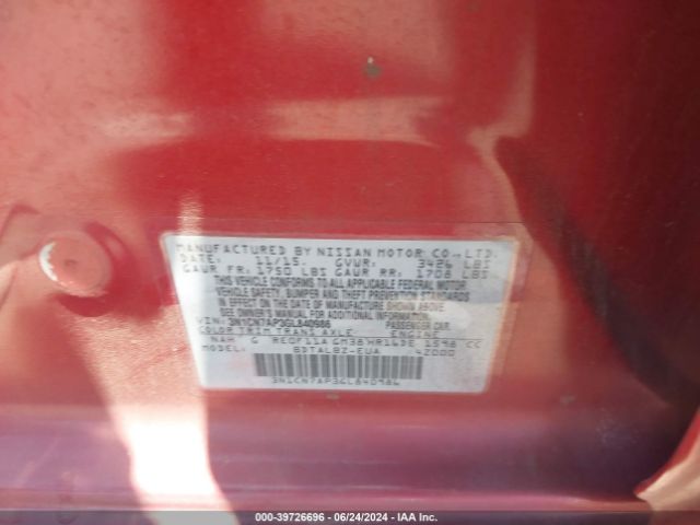 3N1CN7AP3GL840986 Nissan Versa 1.6 S/1.6 S+/1.6 Sl/1.6 Sv
