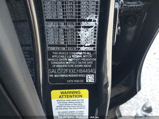 SALCT2FXXLH844940 Land Rover Discovery Sport R-dynamic S/r-dynamic Se