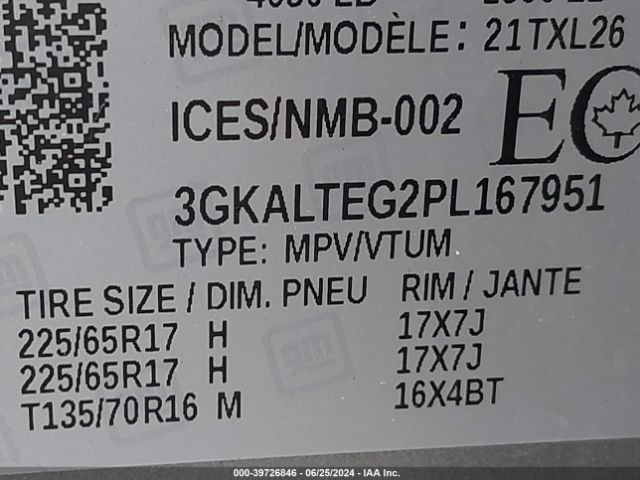3GKALTEG2PL167951 GMC Terrain Awd Sle