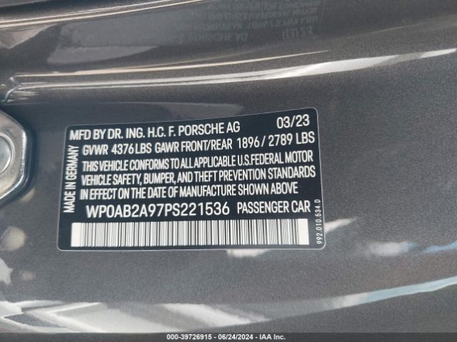 2023 PORSCHE 911 WP0AB2A97PS221536 Photo 8