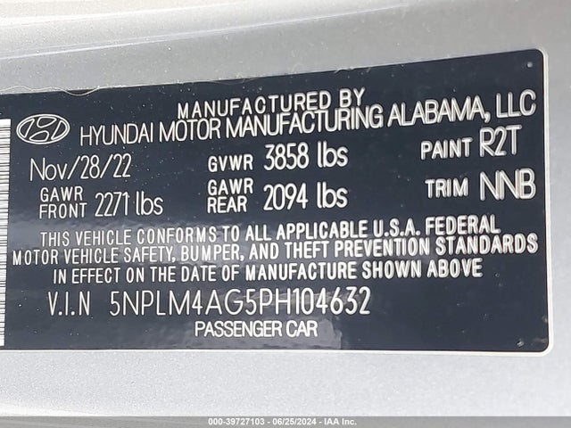Hyundai ELANTRA SEL 2023 5NPLM4AG5PH104632 Image 9