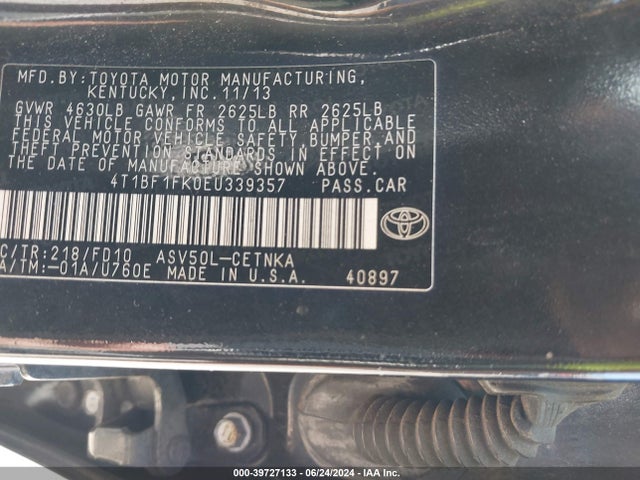Toyota CAMRY LE 2014 4T1BF1FK0EU339357 Image 9