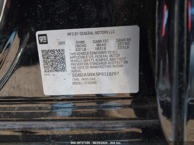 1G6DA5RK5P0118297 Cadillac Ct4 Luxury