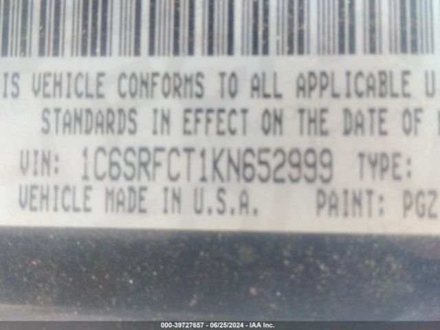 1C6SRFCT1KN652999 RAM 1500 Tradesman Quad Cab 4x4 6'4 Box