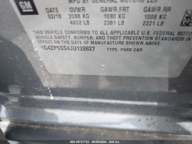 1G4ZP5SS4JU128827 Buick Lacrosse Essence