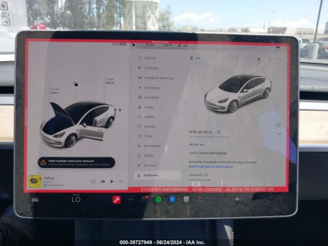 5YJ3E1EA3MF088586 Tesla Model 3 Standard Range Plus Rear-wheel Drive
