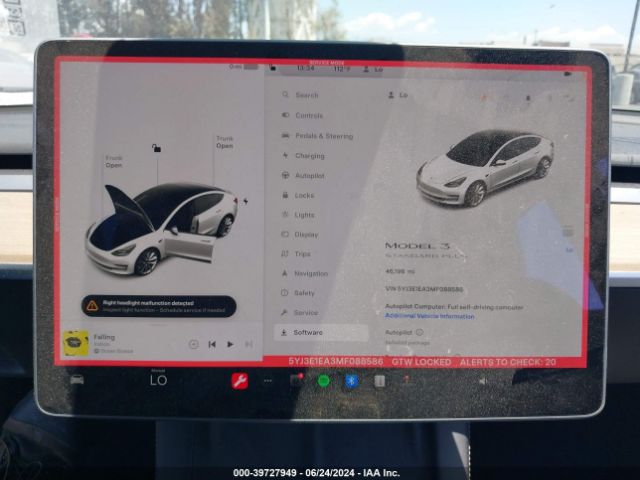 5YJ3E1EA3MF088586 Tesla Model 3 Standard Range Plus Rear-wheel Drive