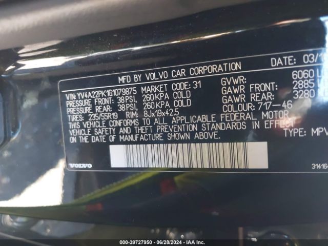 YV4A22PK1G1079875 Volvo Xc90 T6 Momentum