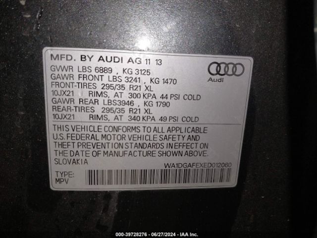 WA1DGAFEXED012060 Audi Q7 3.0t S Line Prestige