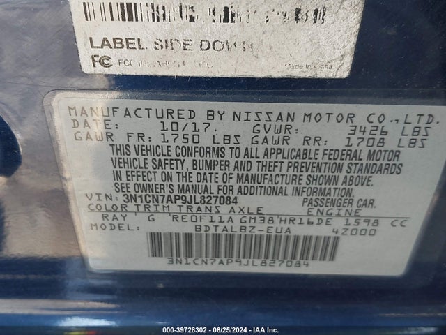 Nissan Versa 1.6 Sv 2018 3N1CN7AP9JL827084 Image 9