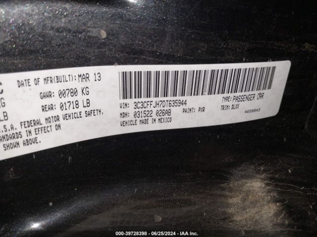 2013 FIAT 500C 3C3CFFJH7DT635944 Photo 8