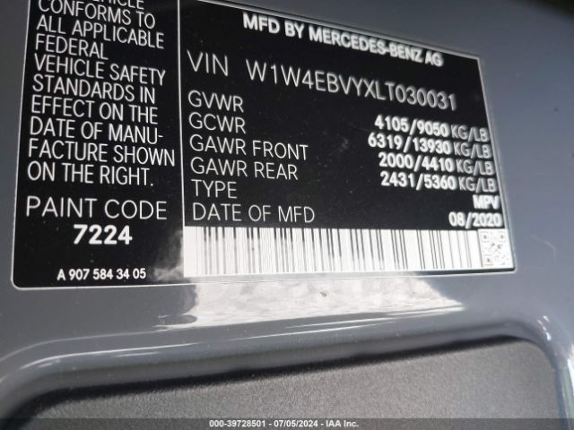 W1W4EBVYXLT030031 Mercedes-Benz Sprinter 2500 Standard Roof V6