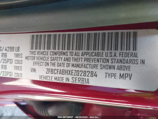 ZFBCFABHXEZ028284 Fiat 500l Easy
