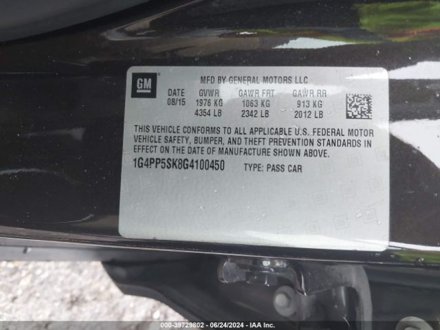 1G4PP5SK8G4100450 Buick Verano