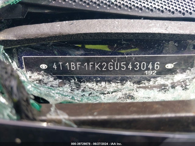 Toyota CAMRY LE 2016 4T1BF1FK2GU543046 Image 9