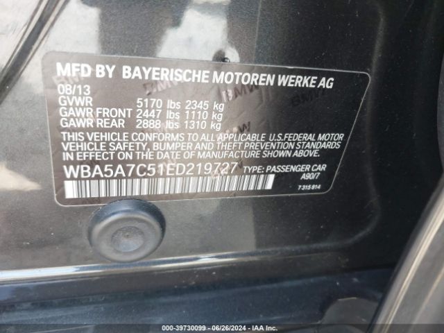 WBA5A7C51ED219727 BMW 528i Xdrive