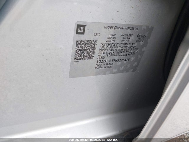Chevrolet Malibu 1ls 2019 1G1ZB5ST7KF176476 Image 9