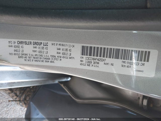 Chrysler 200 Limited 2015 1C3CCCAB4FN625247 Image 9