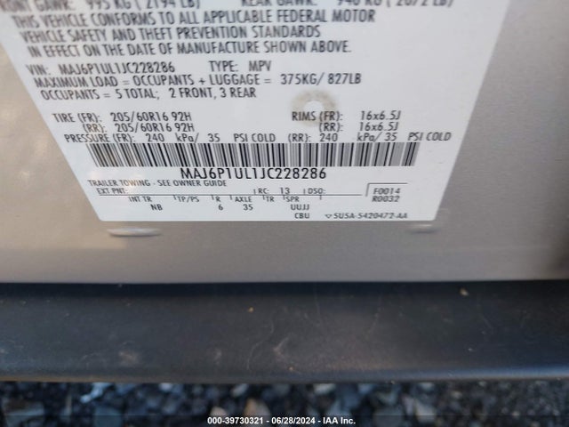 Ford Ecosport Se 2018 MAJ6P1UL1JC228286 Image 9