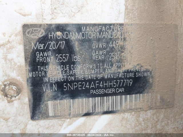 Hyundai Sonata 2017 5NPE24AF4HH577719 Image 9