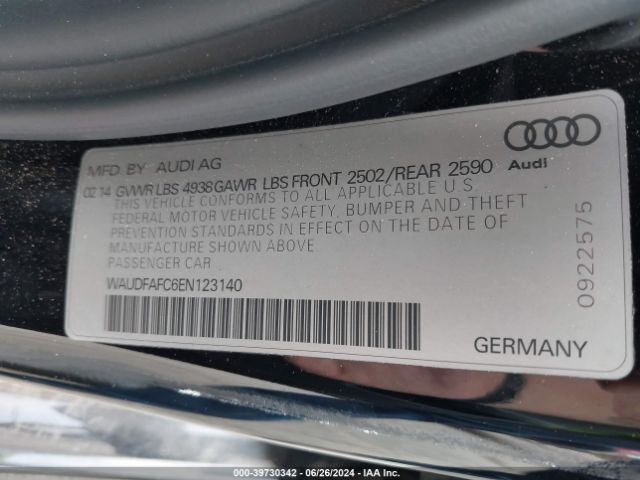 WAUDFAFC6EN123140 Audi A6 2.0t Premium