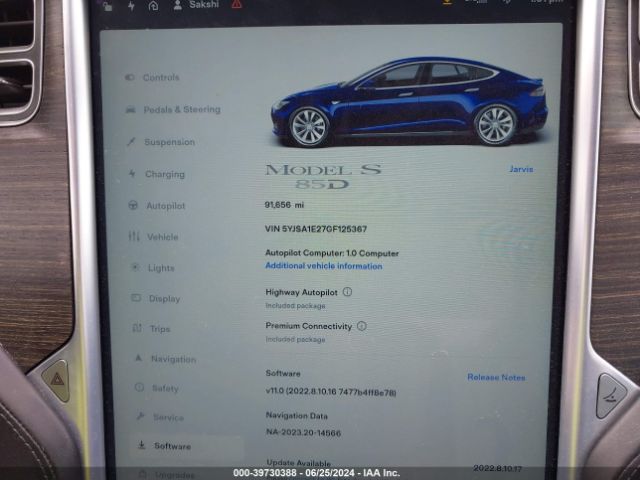 5YJSA1E27GF125367 Tesla Model S 60d/70d/75d/85d/90d
