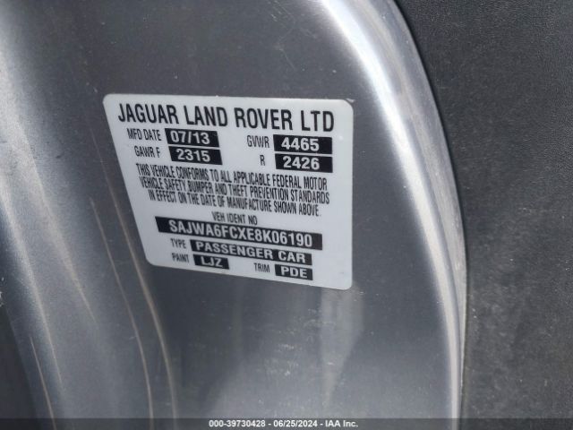 SAJWA6FCXE8K06190 Jaguar F-TYPE S
