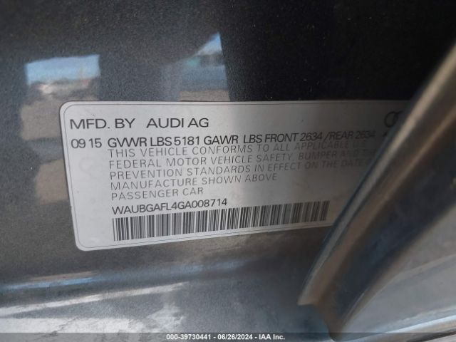 WAUBGAFL4GA008714 Audi S4 3.0t Premium Plus