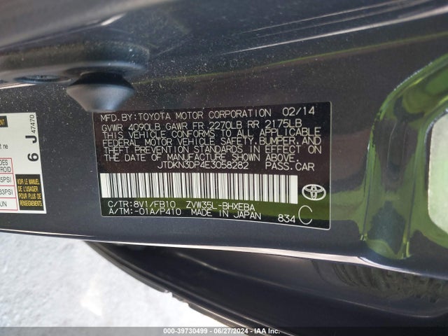 JTDKN3DP4E3058282 Toyota PRIUS PLUG-IN