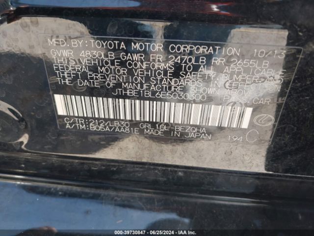 JTHBE1BL6E5030300 Lexus GS 350