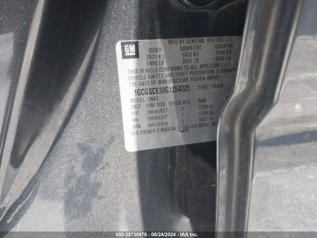 1GCGSCE30G1254325 Chevrolet Colorado Lt