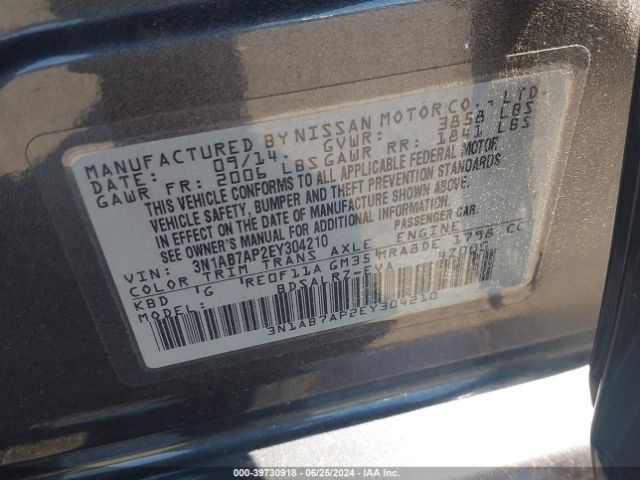 3N1AB7AP2EY304210 Nissan SENTRA SR