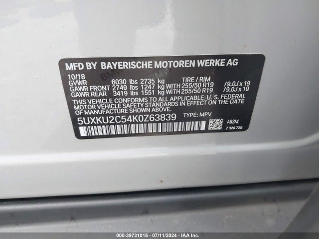 5UXKU2C54K0Z63839 BMW X6 Xdrive35i