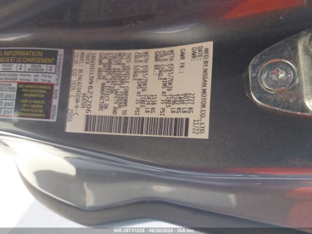 1N6ED1CL9PN625206 Nissan Frontier King Cab S 4x2