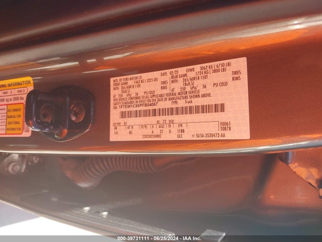 Ford F-150 Xlt 2023 1FTEW1C89PFB04067 Image 9
