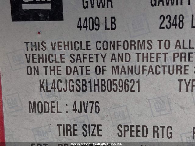 KL4CJGSB1HB059621 Buick Encore Essence