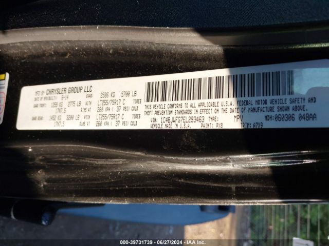 1C4BJWFG7EL293463 Jeep Wrangler Unlimited Rubicon