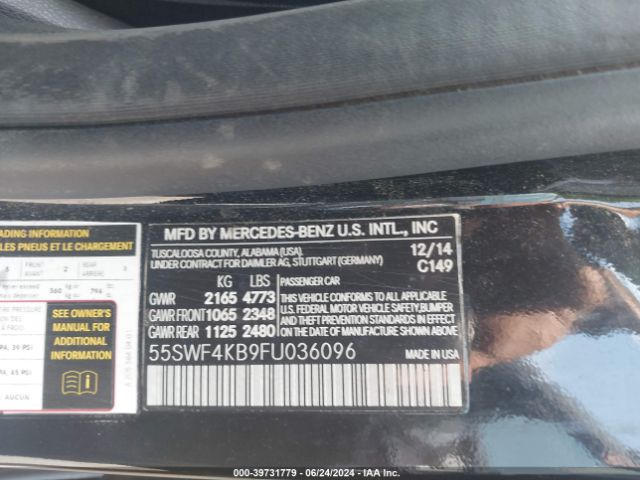 55SWF4KB9FU036096 Mercedes-Benz C 300 4matic/luxury 4matic/sport 4matic