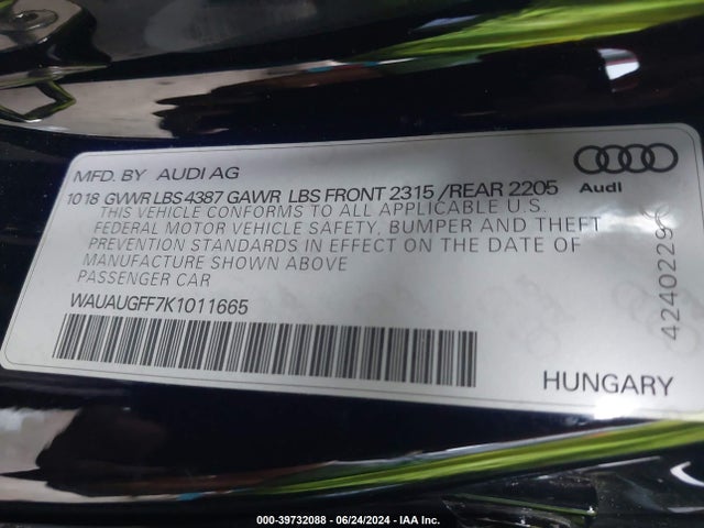 Audi A3 40 Premium 2019 WAUAUGFF7K1011665 Image 9