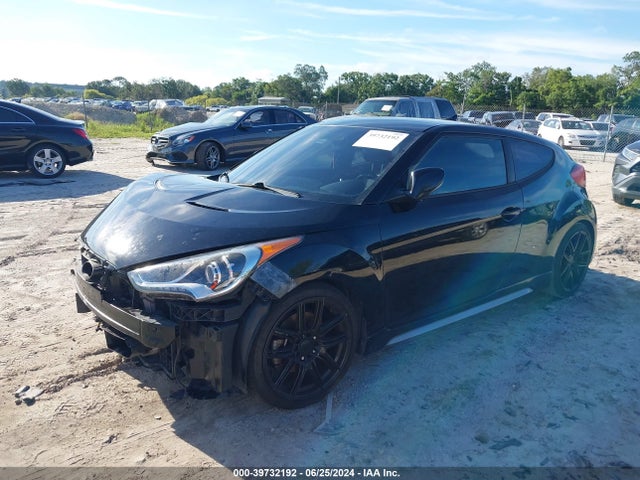 Hyundai Veloster Turbo W/black 2014 KMHTC6AEXEU206178 Image 2